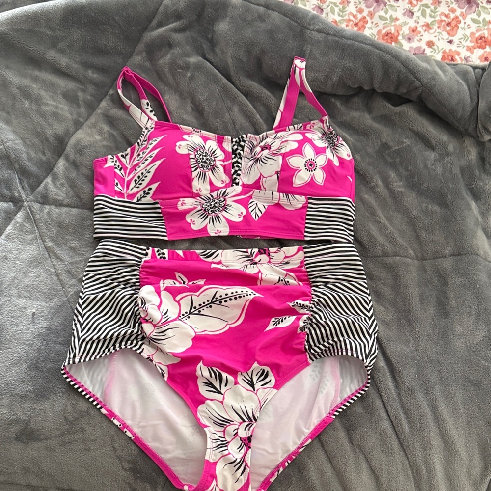 Torrid Pink FloralSwimsuit